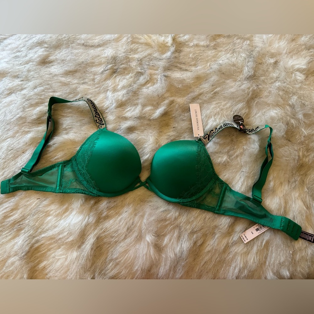 Vrysky Bombshll Micr-Green Bra New with Tag from Victorias Secret 32B - Green